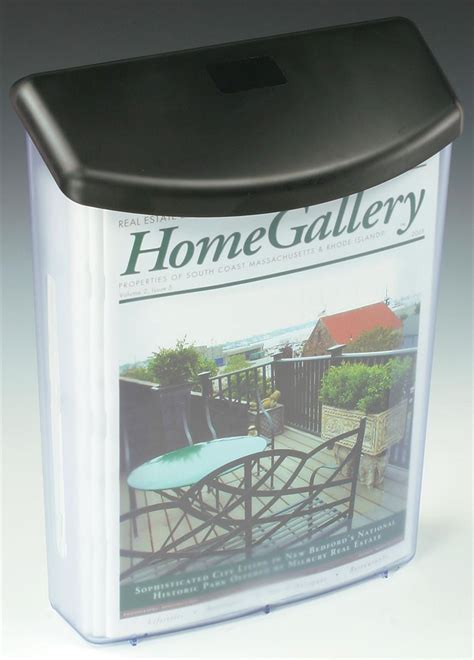 outdoor brochure holder with lid.